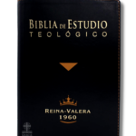 Biblia de Estudio Teológico Reina Valera 1960 Grande Letra Mediana Piel Genuina Negro