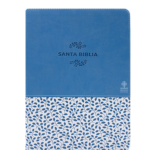 Biblia NTV Letra Grande Edición de Referencia Ultrafina Sentipiel Azul