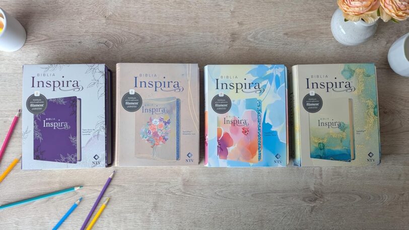 Biblia Inspira NTV con Filament SentiPiel, Acuarela rosa - Imagen 9