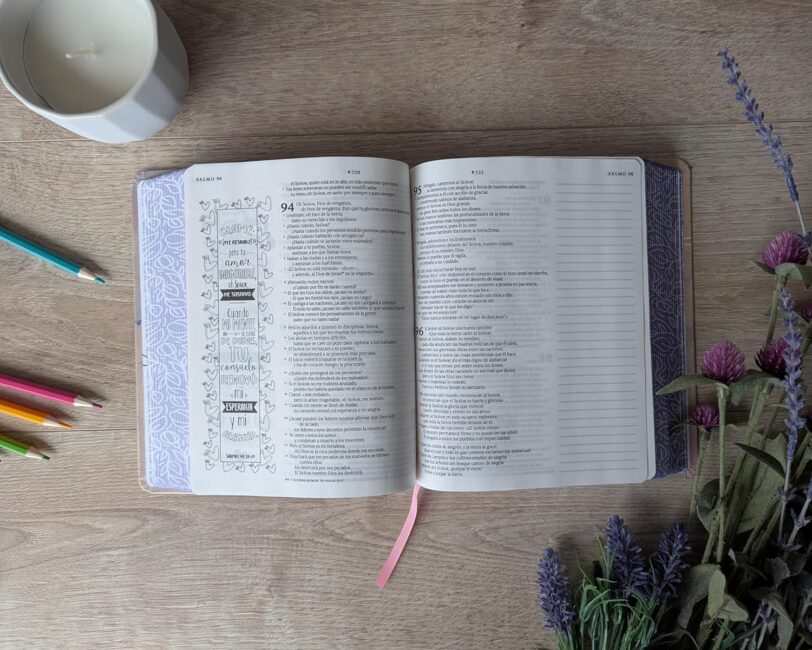 Biblia Inspira NTV con Filament SentiPiel, Acuarela rosa - Imagen 7