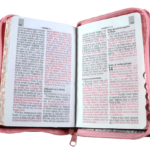 Biblia Reina Valera 1960 Tamaño Bolsillo Letra Mediana Imitación Piel Rosa Marrón (RVR26cLSGiPJRZTI) - Imagen 3