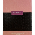 Biblia RVR1960, Letra Súper Gigante 19 puntos. Imitación Piel rosa/café. Con cierre y con índice
