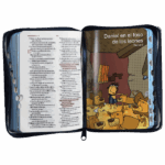 Biblia fuente de bendiciones RVR1960 Azul peces Cierre Índice - Imagen 3