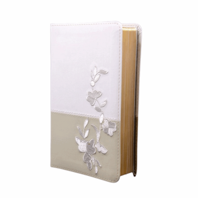 Biblia Holman Recuerdo De Boda RVR60 Blanco Lino Y Encaje - Imagen 2