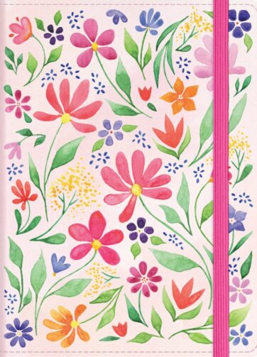 Biblia RVR1960 de apuntes tamaño personal, floreada tela impresa