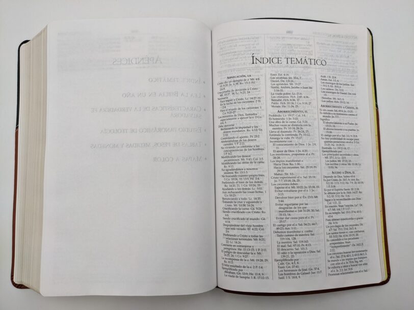 Biblia De Estudio MacArthur RVR60 Piel Negra Y Café - Imagen 7