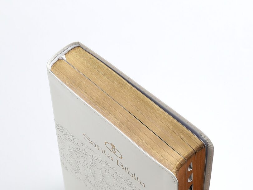 Biblia RVR60 de Bodas Canto Dorado PJR Con Caja De Lujo Tamaño Manual - Imagen 5