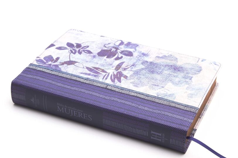 Biblia Reina Valera 1960 de Estudio para Mujeres. Tela impresa, azul floreado - Imagen 4