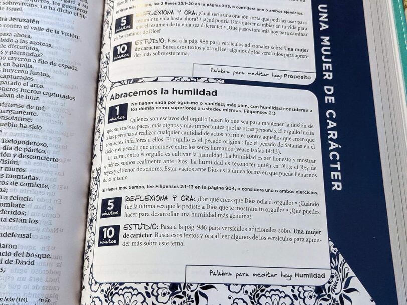 Biblia de la Mamá Ocupada NVI, Leathersoft, Turquesa, Palabras de Jesús en Rojo, Comfort Print: Inspiración diaria aun cuando solo tienes un minuto - Imagen 15