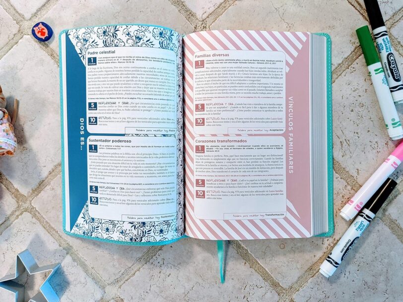 Biblia de la Mamá Ocupada NVI, Leathersoft, Turquesa, Palabras de Jesús en Rojo, Comfort Print: Inspiración diaria aun cuando solo tienes un minuto - Imagen 13
