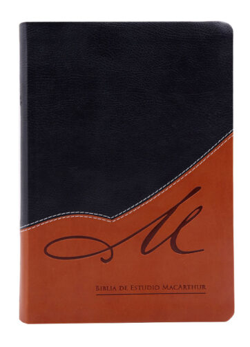 Biblia De Estudio MacArthur RVR60 Piel Negra Y Café