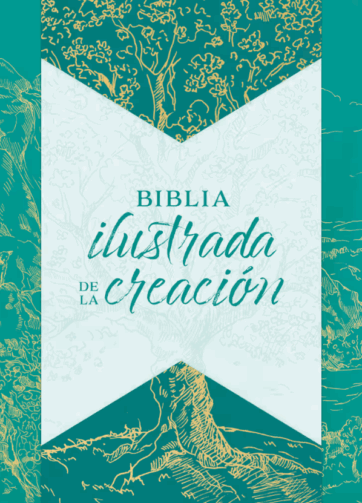 Biblia Ilustrada de la Creación RVR1960 Tapa Dura Tela Turquesa