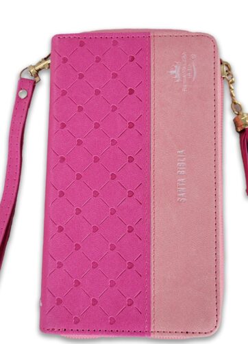 detalle de la cubierta rosa con cierre de la biblia chequera RVR60