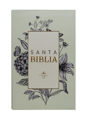 Biblia Reina Valera 1960 Mediana Letra Gigante 14 Puntos Blanco Flores QR