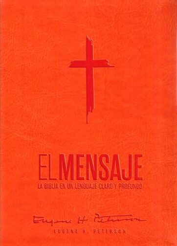 Biblia El Mensaje Sentipiel Anaranjado portada