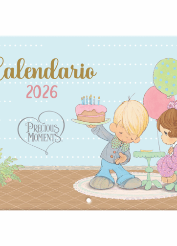calendario precious moments 2026 diseño de pared