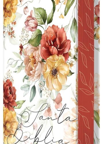 biblia rvr1960 letra grande flores rosadas