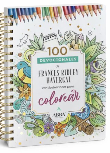 Libro devocional cristiano para colorear con anillos