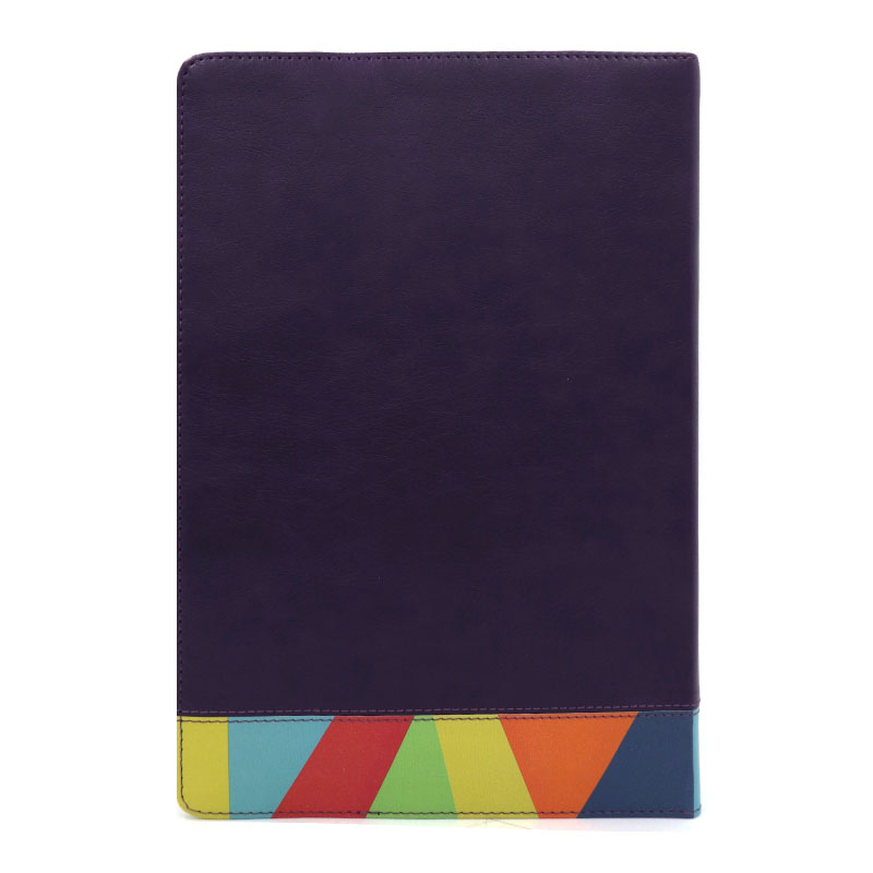 Biblia de Estudio Arcoíris RVR1960 Morado Multicolor - Imagen 2