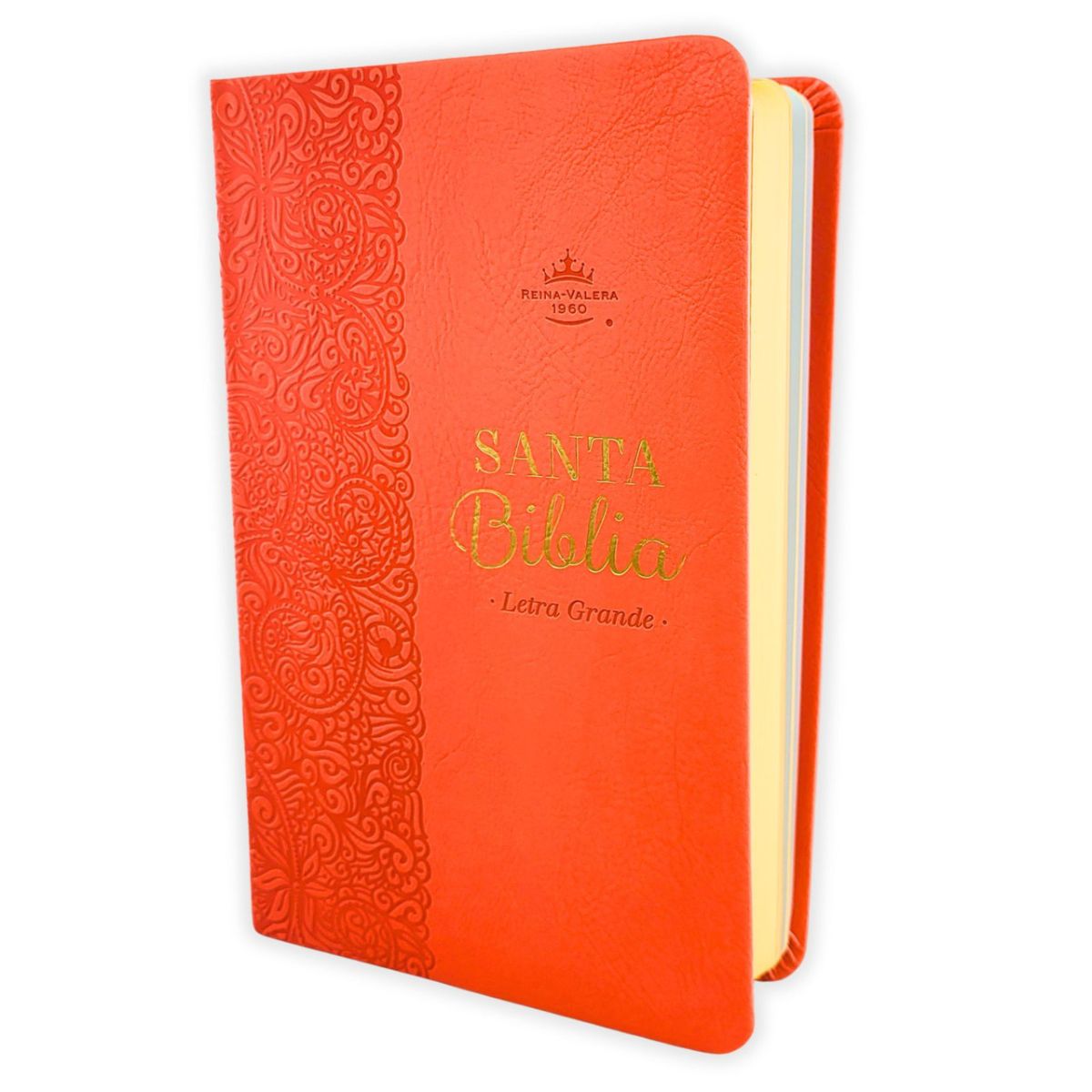 Biblia RVR1960 Obsequios y Premios imitación piel color coral