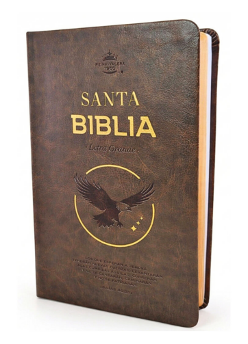 Biblia RVR1960 letra grande imitación piel moka