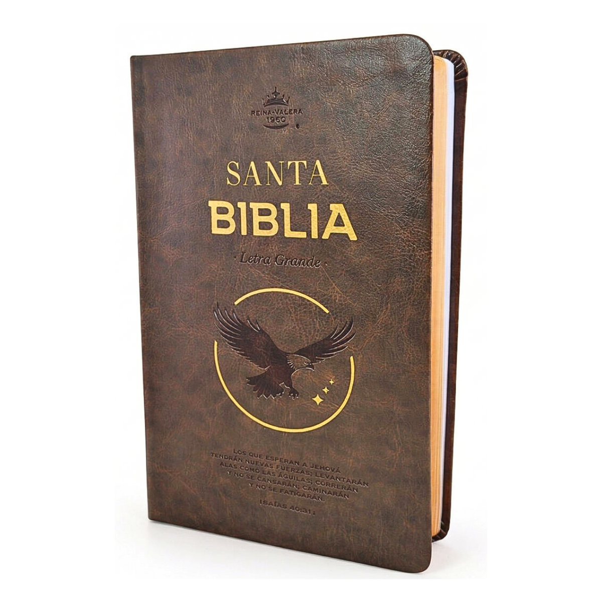 Biblia RVR1960 letra grande imitación piel moka