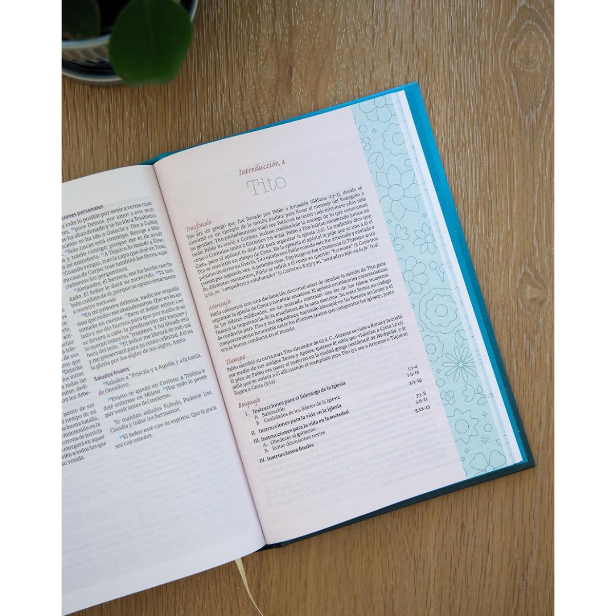 Biblia NVI Temas Cotidianos Para Mujeres Tapa Dura Turquesa - Imagen 6