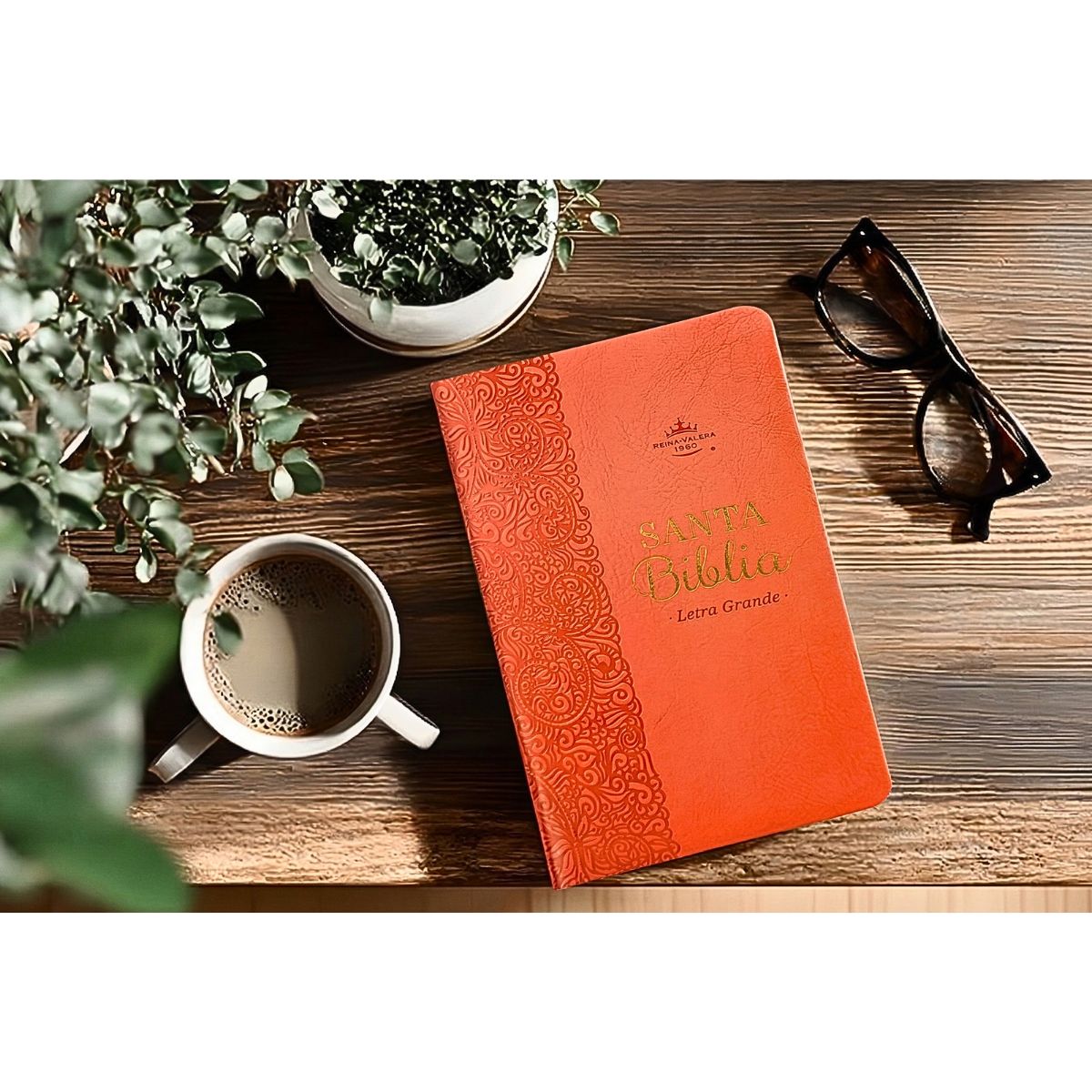 Biblia RVR1960 Obsequios y Premios Letra Grande Imitación Piel Coral - Imagen 8