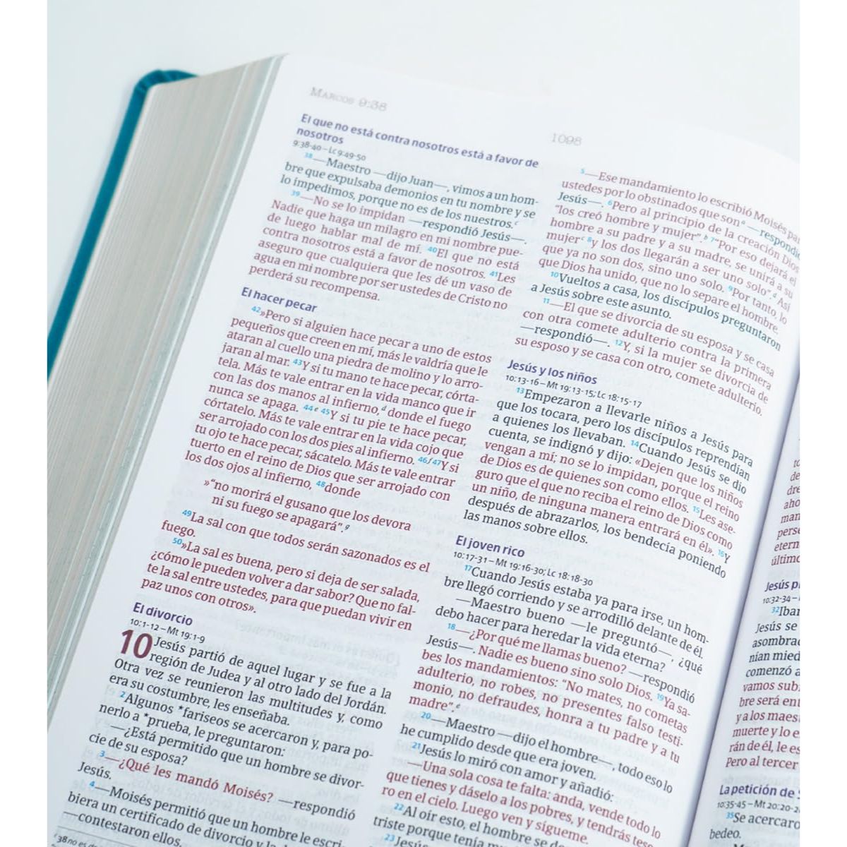 Biblia NVI Temas Cotidianos Para Mujeres Piel Especial Turquesa - Imagen 9
