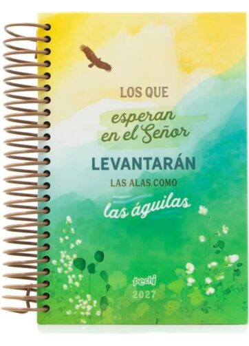 Portada frontal de la agenda Pechi 2027 Nuevas fuerzas con diseño de águila y degradado verde y amarillo.