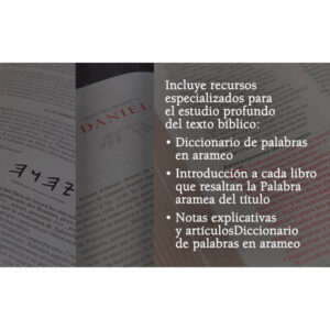 Banner informativo enumerando los recursos de estudio incluidos en la Biblia Peshitta.